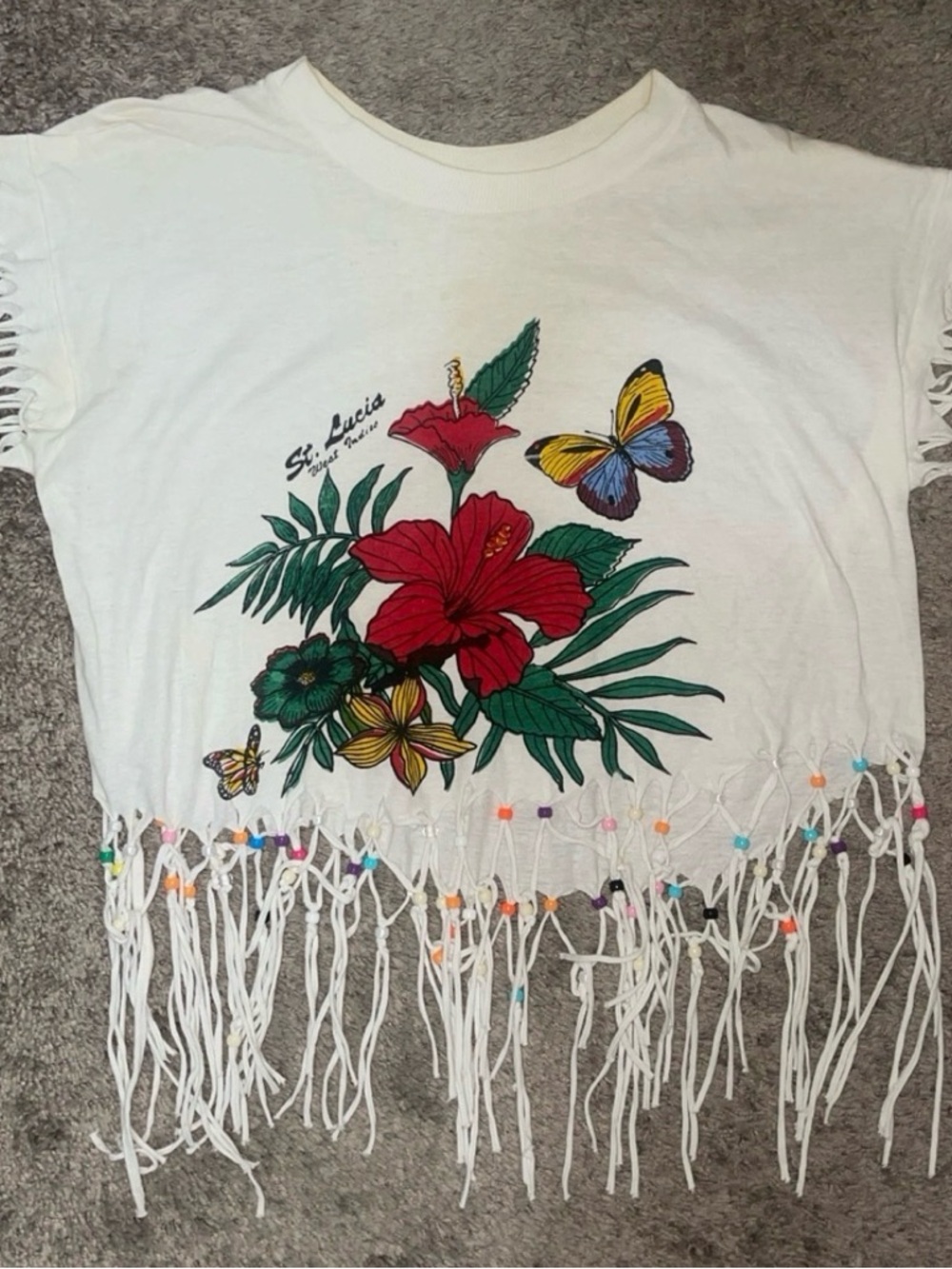 Vintage St. Lucia Bead Top